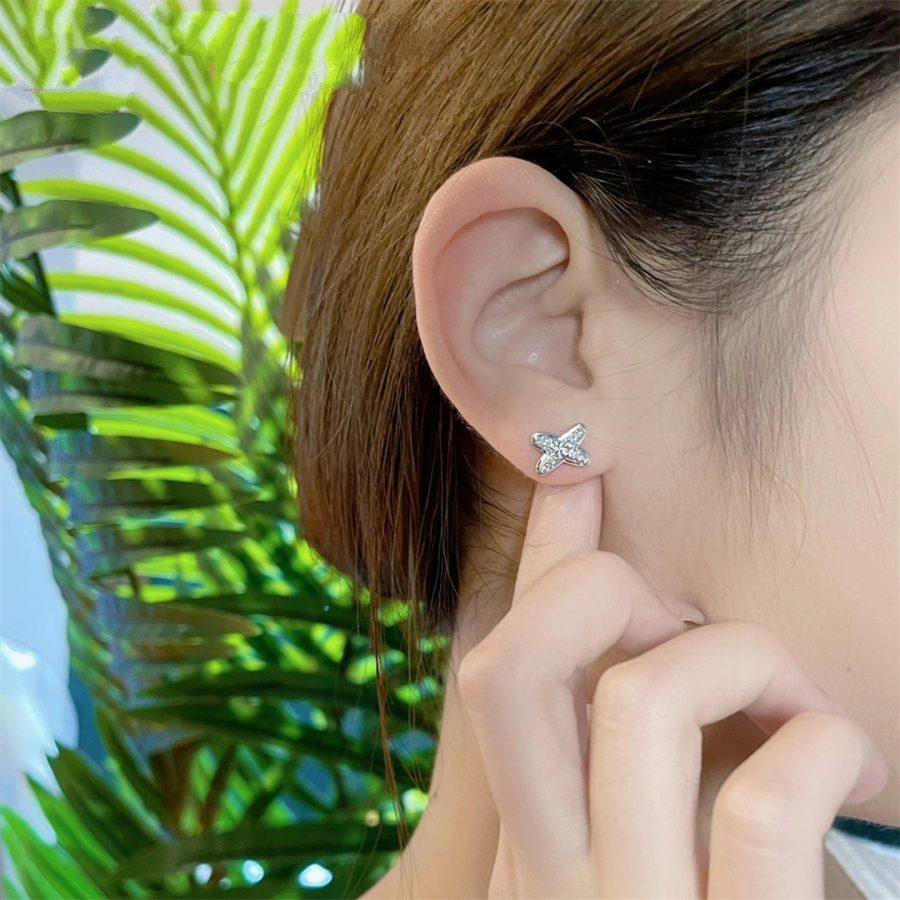 [Lumi Jewels]JEUX DE SILVER DIAMOND EARRINGS