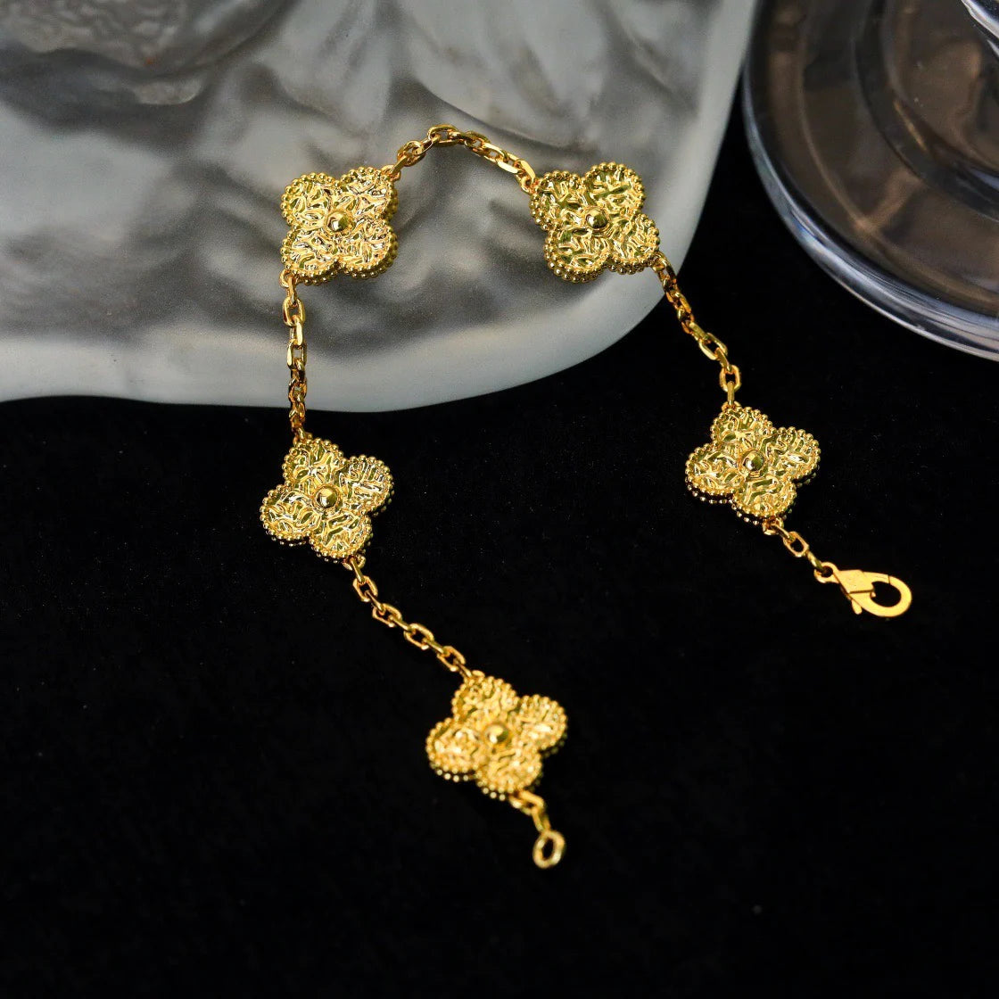 [Lumi Jewels]CLOVER 5 MOTIFS BRONZING BRACELET