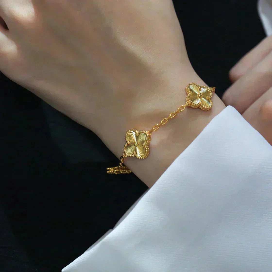 [Lumi Jewels]CLOVER 5 FLOWERS LASER BRACELET
