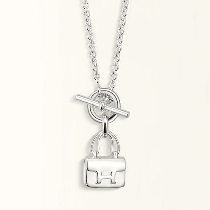 [Lumi Jewels]POP H PEDANT SILVER NECKLACE