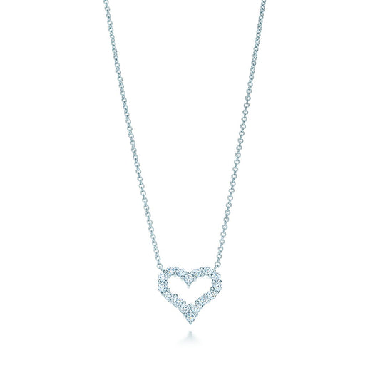 [Lumi Jewelry]HEART-SHAPED DIAMOND NECKLACE