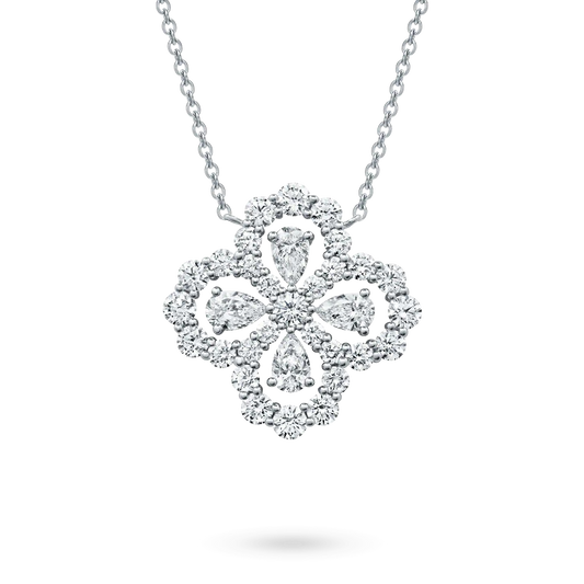 [Lumi Jewels]LOOP NECKLACE FULL MOTIF DIAMOND 16MM MULTIPLE COLORS