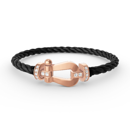 [Lumi Jewels]FORCE LARGE HORSESHOE HALF DIAMOND BRACELET ROSE GOLD