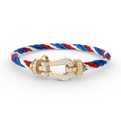 [Lumi Jewels]FORCE LARGE HORSESHOE FULL DIAMOND BRACELET GOLD