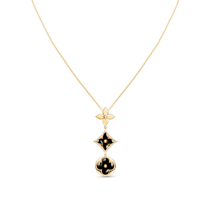 [Lumi Jewels]STAR AND SUN ONYX PINK GOLD NECKLACE