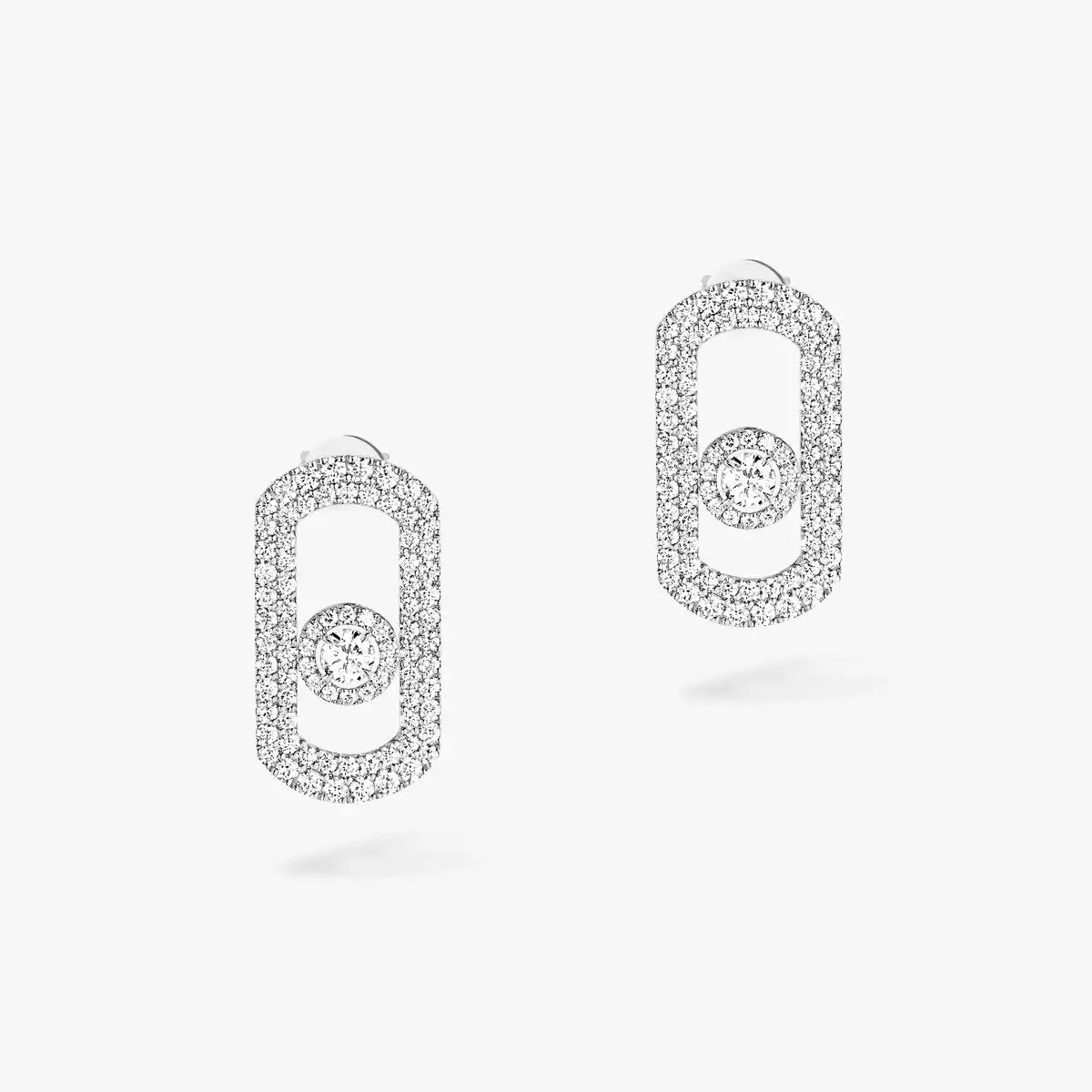 [Lumi Jewels]So Move Pave_-Set Diamond Earrings in Silver