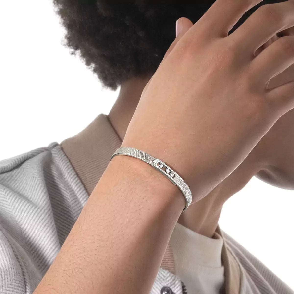 [Lumi Jewels]Move Noa Cisel¨¦ half pav¨¦ bangle