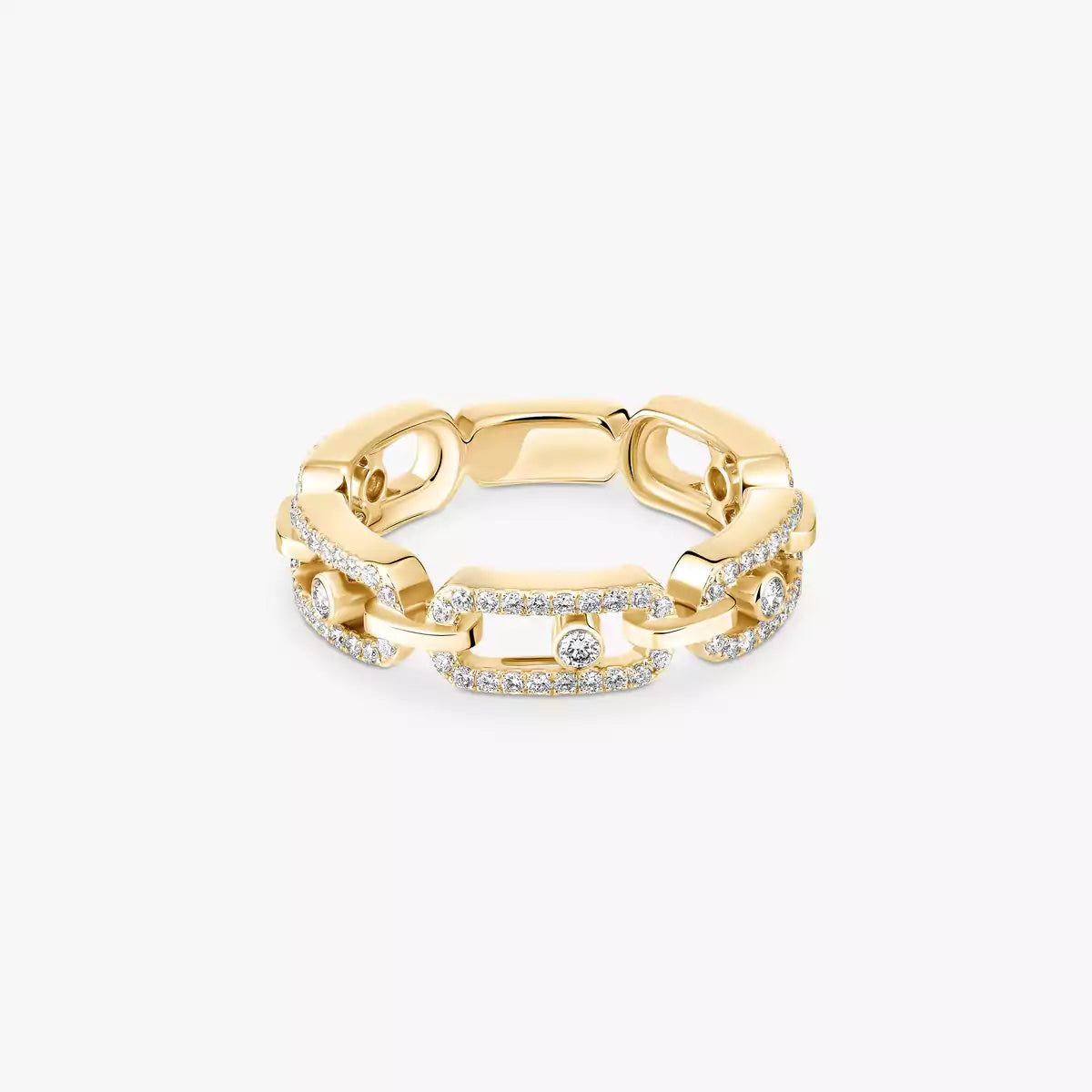[Lumi Jewels]Move Link Pave_-Set Diamond Ring in Gold