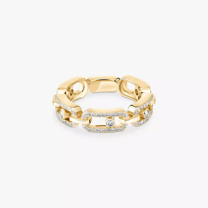 [Lumi Jewels]Move Link Pave_-Set Diamond Ring in Gold