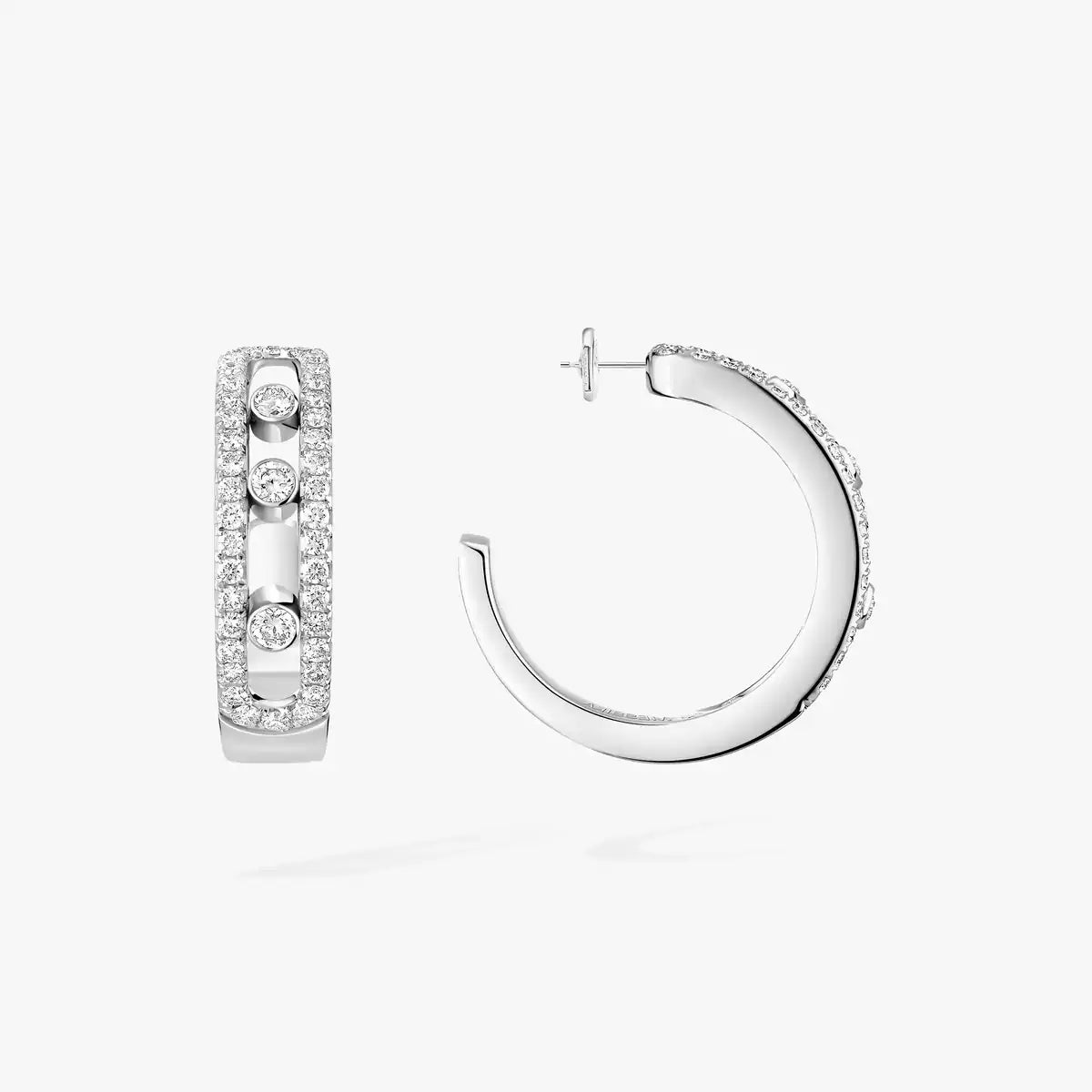 [Lumi Jewels]Diamond Pave_ Hoop Earrings Move