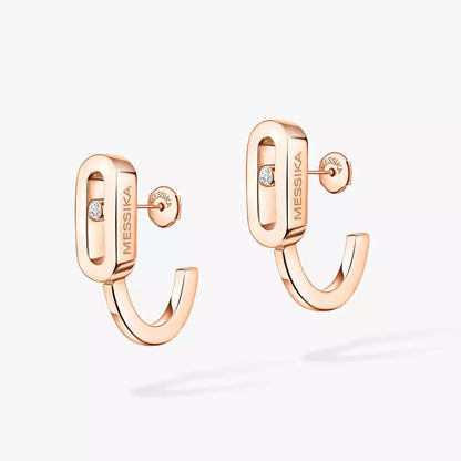 [Lumi Jewels]Diamond Mini Hoop Earrings Move Classique