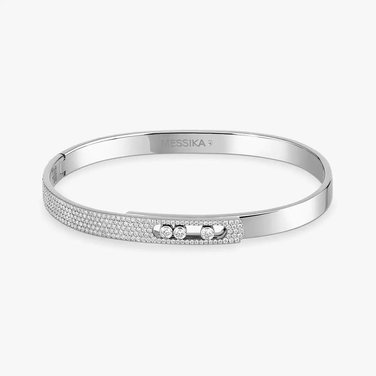 [Lumi Jewels]Move Noa Rose Gold Pav¨¦ Diamond Bangle Bracelet