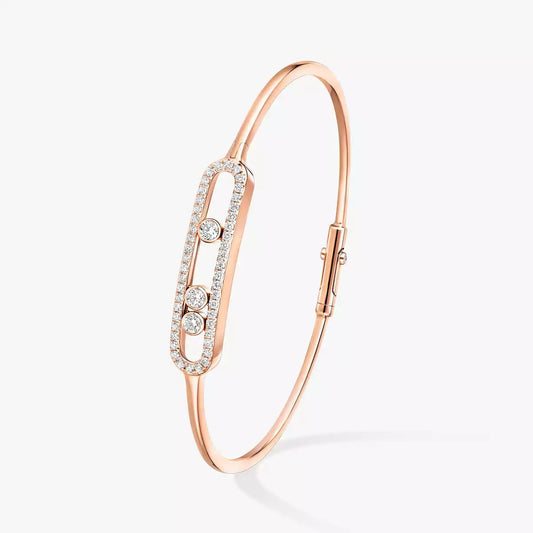[Lumi Jewels]Move Pav¨¦ Diamond Bangle Bracelet M