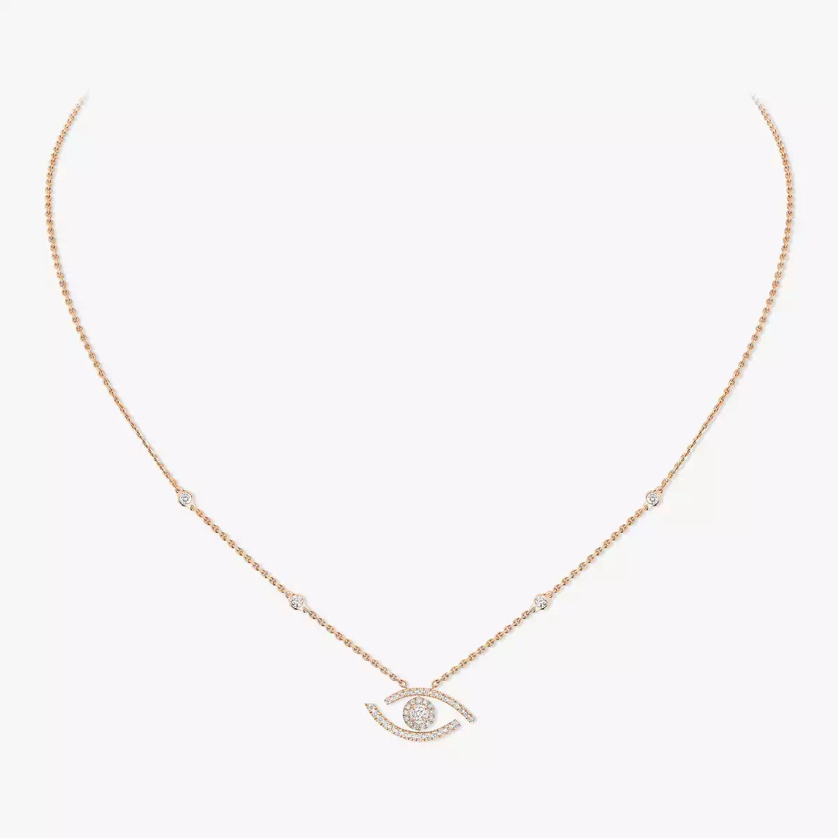 [Lumi Jewels]Pave_ Diamond Necklace Lucky Eye