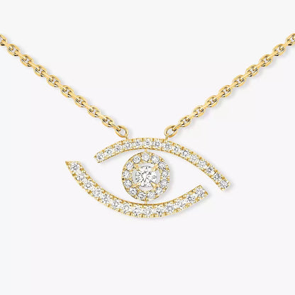 [Lumi Jewels]Pave_ Diamond Necklace Lucky Eye