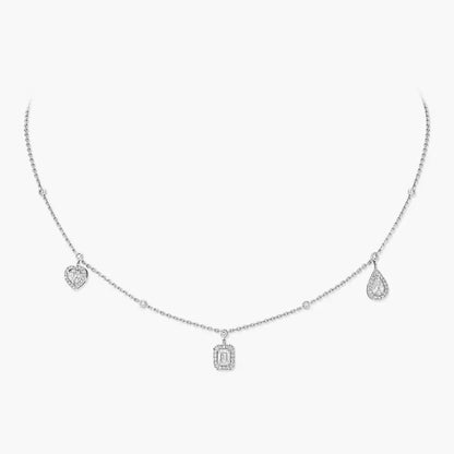 [Lumi Jewels]My Twin Diamond Necklace in Silver