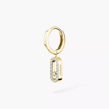 [Lumi Jewels]Move Uno Single Diamond Hoop Earring