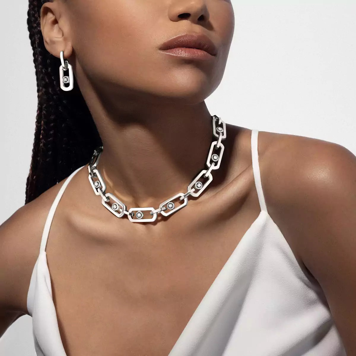 [Lumi Jewels]So Move XL Diamond Pendant Earrings