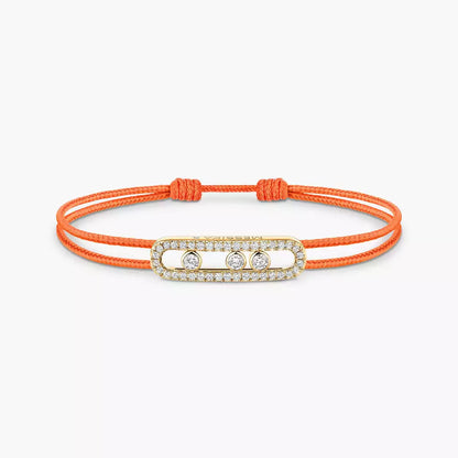 [Lumi Jewels]Messika Care(s) pink cord pav¨¦ bracelet