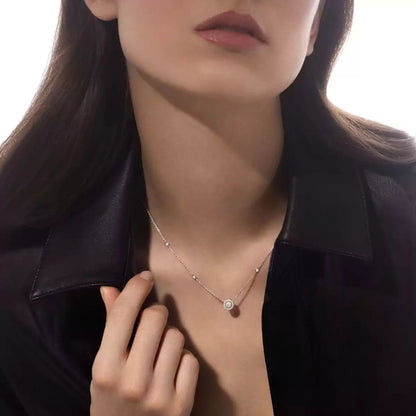 [Lumi Jewels]Diamond Necklace 0,20ct Brilliant Shape Joy