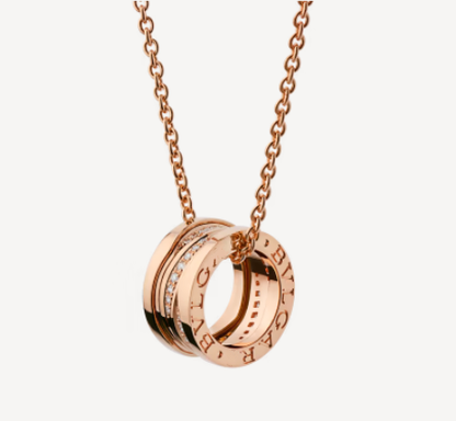 [Lumi Jewels]ZERO 1 PINK GOLD DIAMOND NECKLACE
