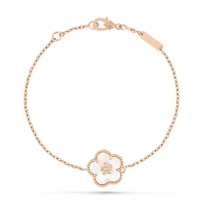[Lumi Jewels]LUCKY WHITE MOP PLUM BLOSSOM  BRACELET