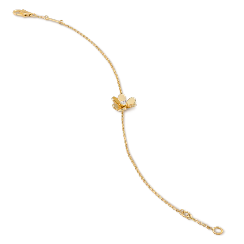 [Lumi Jewels]FRIVOLE GOLD FLOWER PINK MALACHITE BRACELET