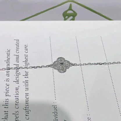 [Lumi Jewels]CLOVER  SINGLE FLOWER BRACELET SILVER