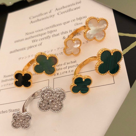 [Lumi Jewels]CLOVER BETWEEN THE FINGER RING