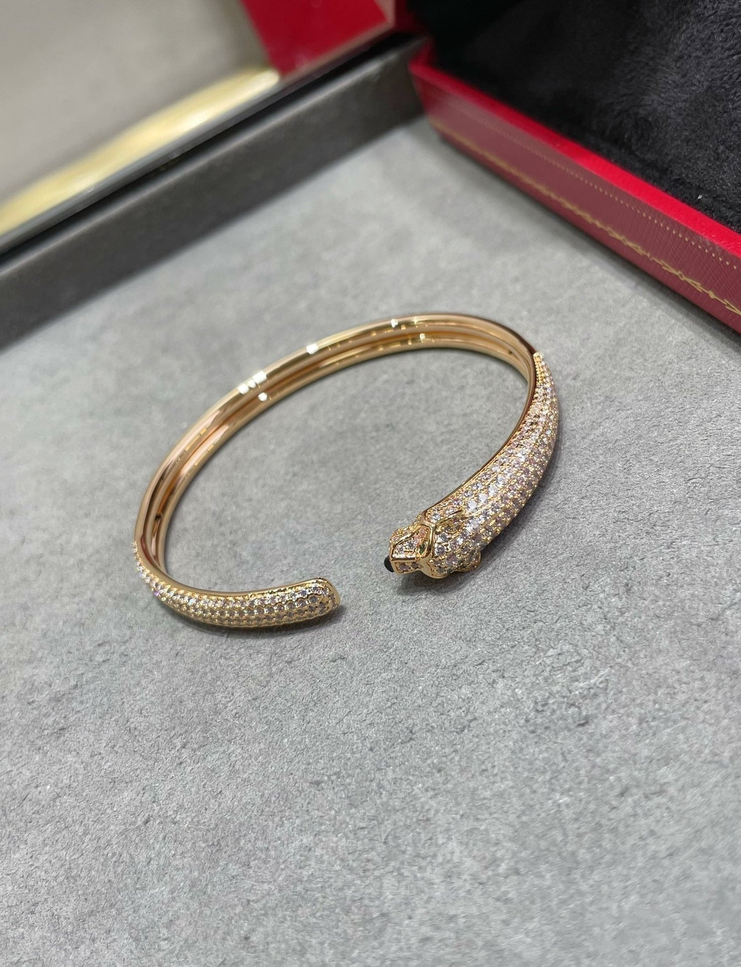 [Lumi Jewels]PANTHERE FULL DIAMOND OPEN BRACELET