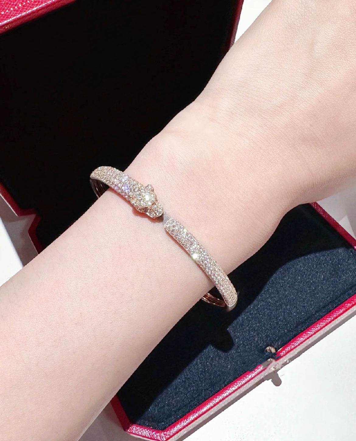 [Lumi Jewels]PANTHERE FULL DIAMOND OPEN BRACELET