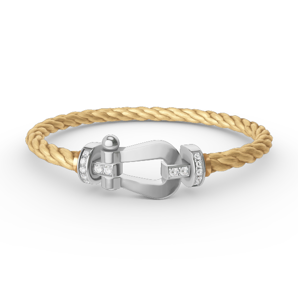 [Lumi Jewels]BRACELET GRAND FER À CHEVAL SEMI-DIAMANTS ARGENTÉ