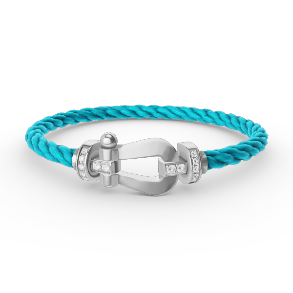 [Lumi Jewels]BRACELET GRAND FER À CHEVAL SEMI-DIAMANTS ARGENTÉ