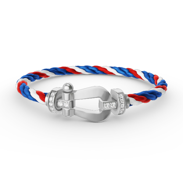 [Lumi Jewels]BRACELET GRAND FER À CHEVAL SEMI-DIAMANTS ARGENTÉ