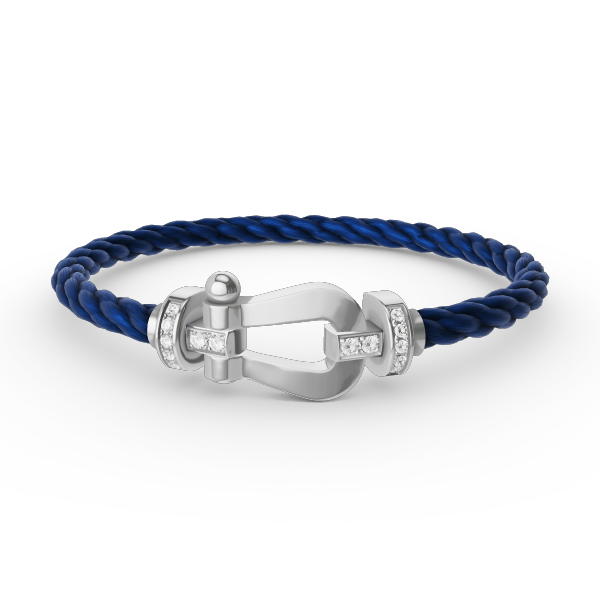 [Lumi Jewels]BRACELET GRAND FER À CHEVAL SEMI-DIAMANTS ARGENTÉ