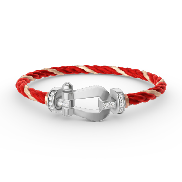 [Lumi Jewels]BRACELET GRAND FER À CHEVAL SEMI-DIAMANTS ARGENTÉ