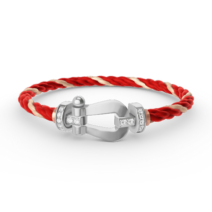 [Lumi Jewels]BRACELET GRAND FER À CHEVAL SEMI-DIAMANTS ARGENTÉ