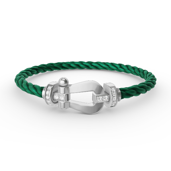 [Lumi Jewels]BRACELET GRAND FER À CHEVAL SEMI-DIAMANTS ARGENTÉ