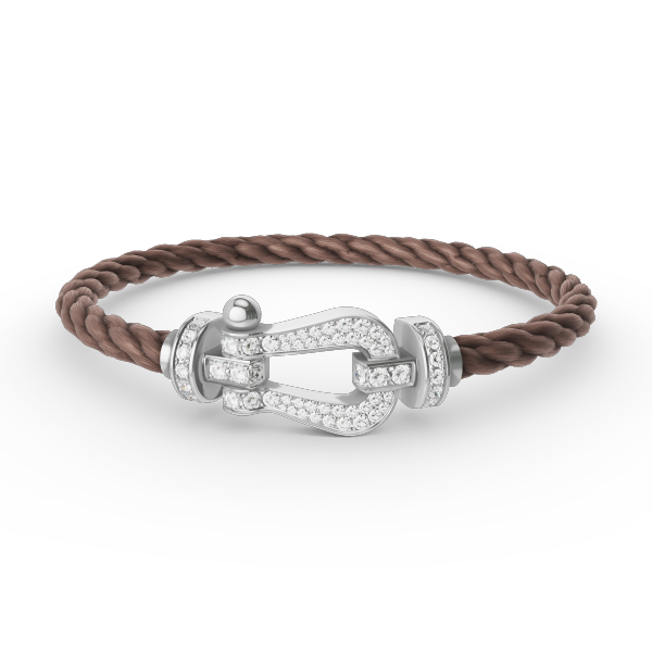 [Lumi Jewels]FORCE LARGE HORSESHOE FULL DIAMOND BRACELET SILVER