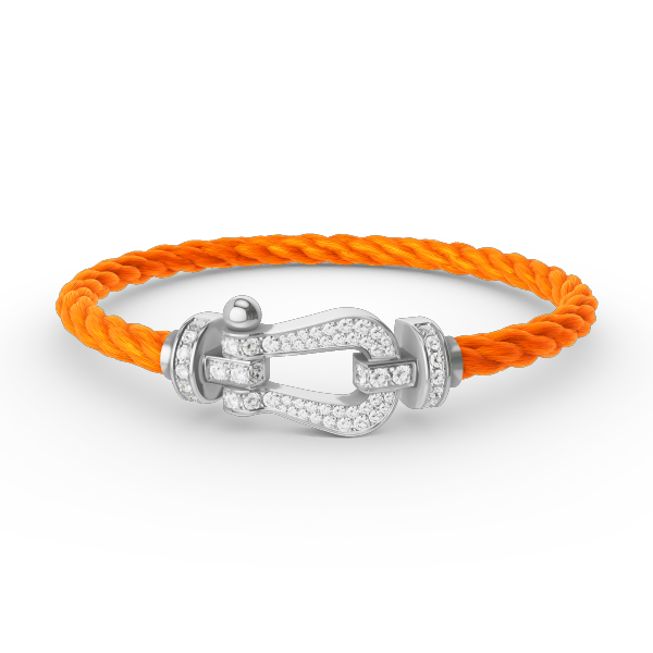 [Lumi Jewels]FORCE LARGE HORSESHOE FULL DIAMOND BRACELET SILVER