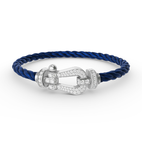 [Lumi Jewels]FORCE LARGE HORSESHOE FULL DIAMOND BRACELET SILVER